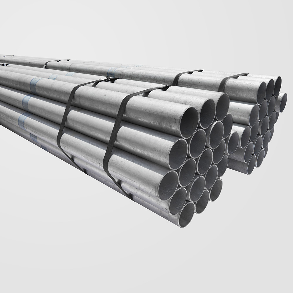 Galvanised iron welded steel pipe, plain end, to BS EN 10255