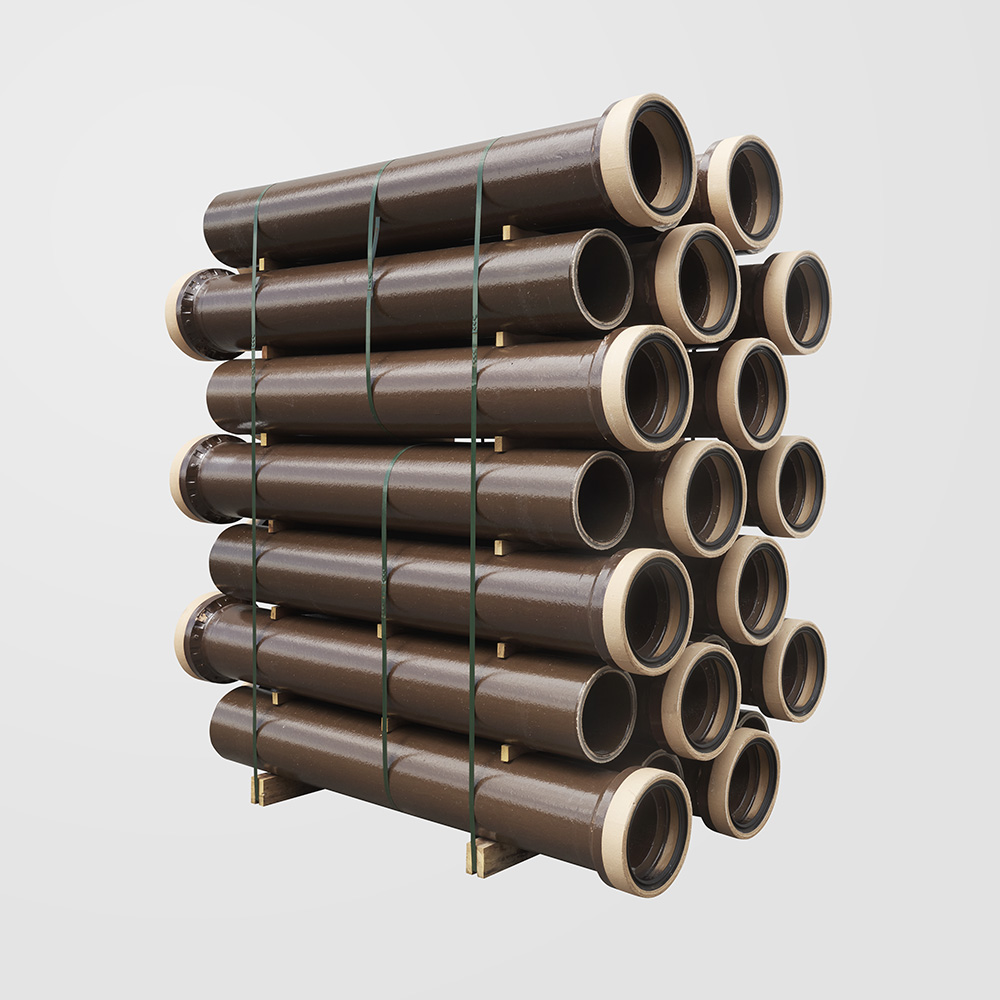 Sunway VCP vitrified clay sewer pipe, socket and spigot ends, in Sanifix stock